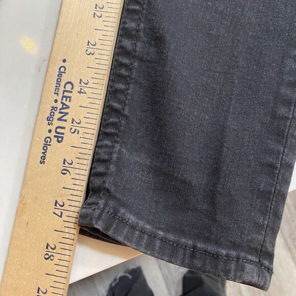 True Religion Womens 31 Moto Super Skinny Jeans Faded Black Zip Pockets Stretch - Picture 14 of 14